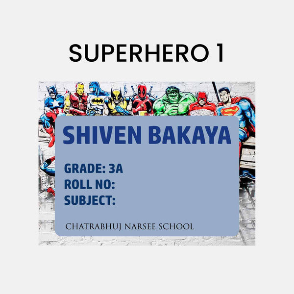 Book Labels & Stickers - SUPERHERO - Chatterbox Labels - Book Labels