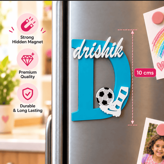 Football Theme 3D Printed Magnetic Name Sign