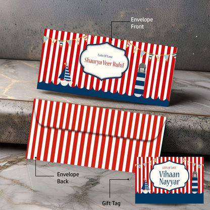Personalised Money Envelopes - Sailor Theme - Set of 20 - Chatterbox Labels-Envelopes