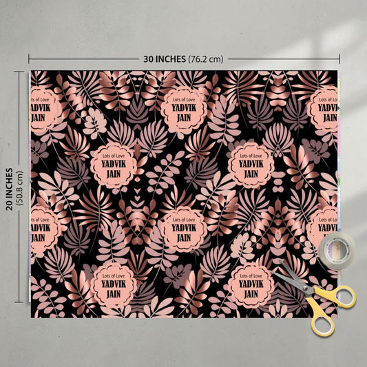 Custom Gift Wrapping Paper - Sapphire Garden Design - Chatterbox Labels - Wrapping Paper