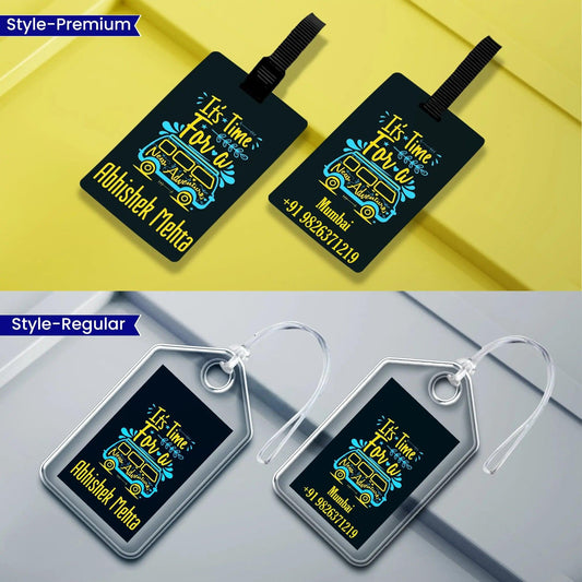 Personalized Luggage Tags - Adventure Design - Chatterbox Labels - Luggage Tags