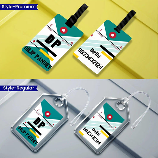 Personalized Luggage Tags - Boarding Pass Design - Chatterbox Labels - Luggage Tags