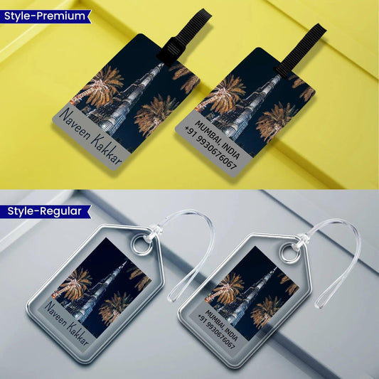 Personalized Luggage Tags - Dubai Design - Chatterbox Labels - Luggage Tags