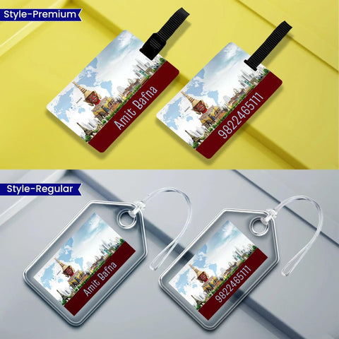 Set of 5 - Thailand Design - Luggage Tags Chatterbox Labels