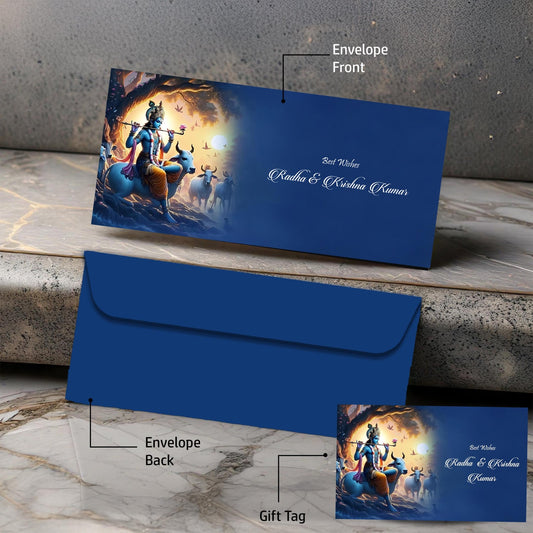 Personalised Money Envelopes - Shree Krishna Design - Chatterbox Labels-Envelopes