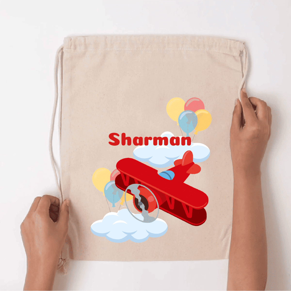 Custom Drawstring Bag - Sky High - Chatterbox Labels - Drawstring Bag