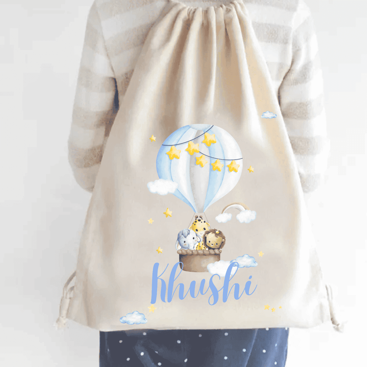 Custom Drawstring Bag - Sky Safari - Chatterbox Labels - Drawstring Bag