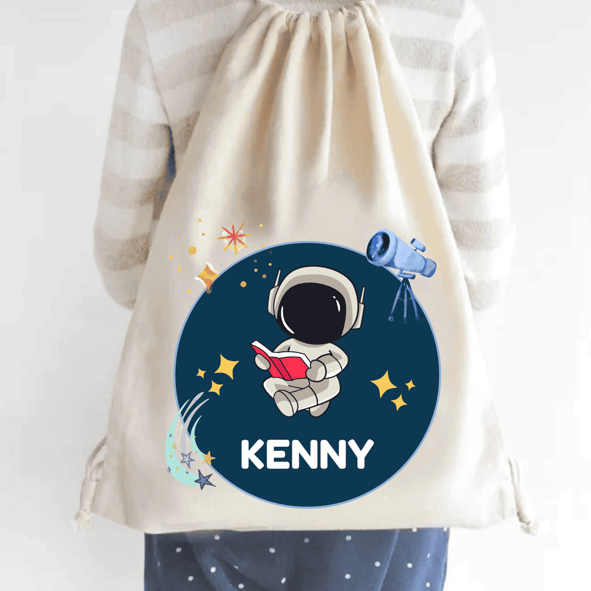 Custom Drawstring Bag - Space Ranger - Chatterbox Labels - Drawstring Bag