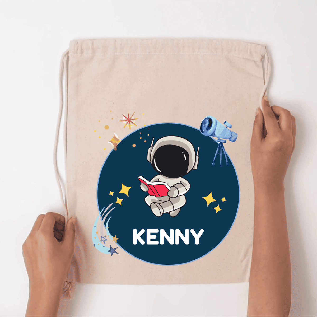 Custom Drawstring Bag - Space Ranger - Chatterbox Labels - Drawstring Bag