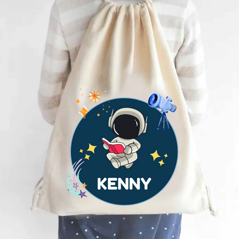 Custom Drawstring Bag - Space Ranger Chatterbox Labels