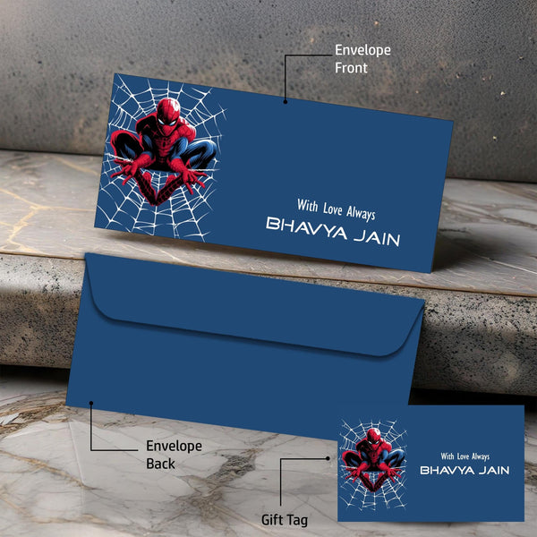 Personalised Money Envelopes - Spiderman - Set of 20 - Chatterbox Labels-Envelopes