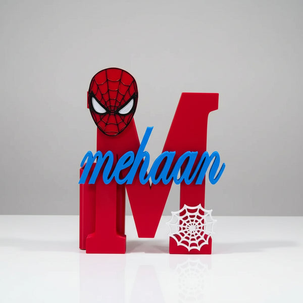 Personalised Name Stand & Pen Holder Spiderman Theme