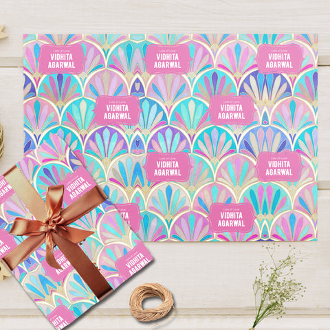 Custom Gift Wrapping Paper - Starlit Garden Design