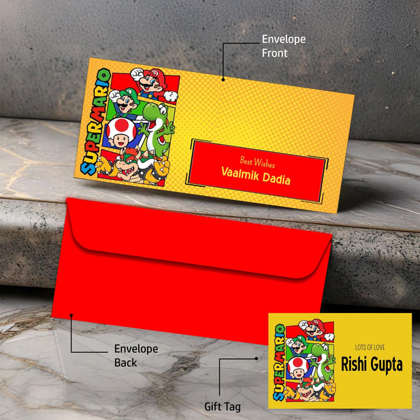 Money Envelopes - Super Mario - Set of 20 - Chatterbox Labels-Envelopes