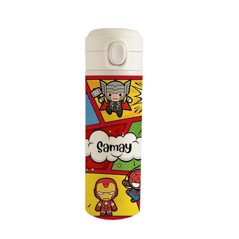 Personalised Stainless Steel Water Bottle - Super Hero