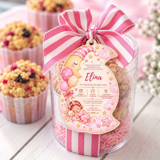 Birth Announcement Gift Tags & Gift Labels Sweet Moonlight Design