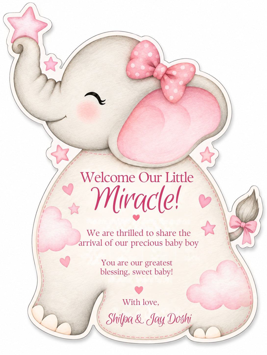 Baby Shower & Birth Announcement Gift Tags in a Sweetest Arrival Design
