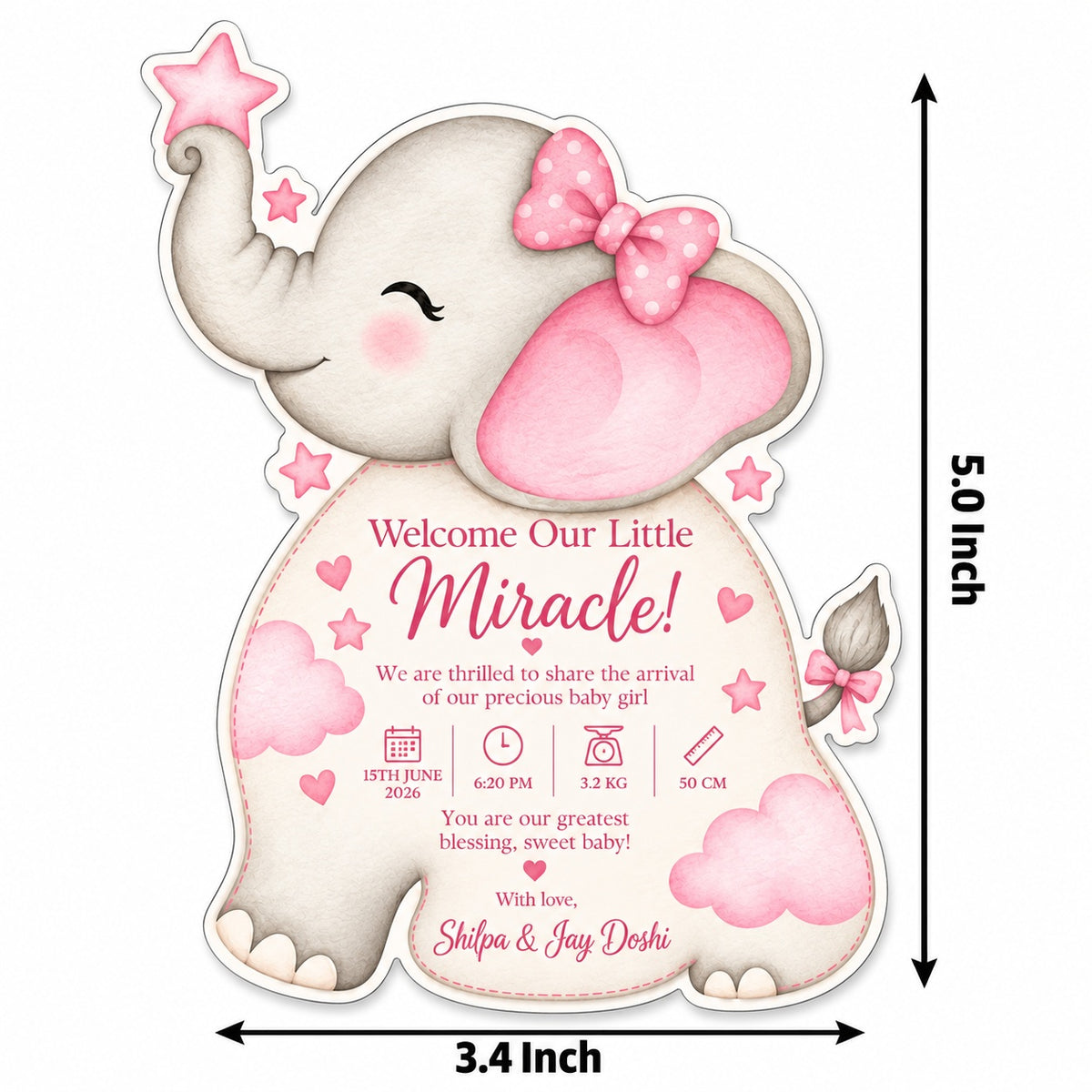 Baby Shower & Birth Announcement Gift Tags in a Sweetest Arrival Design