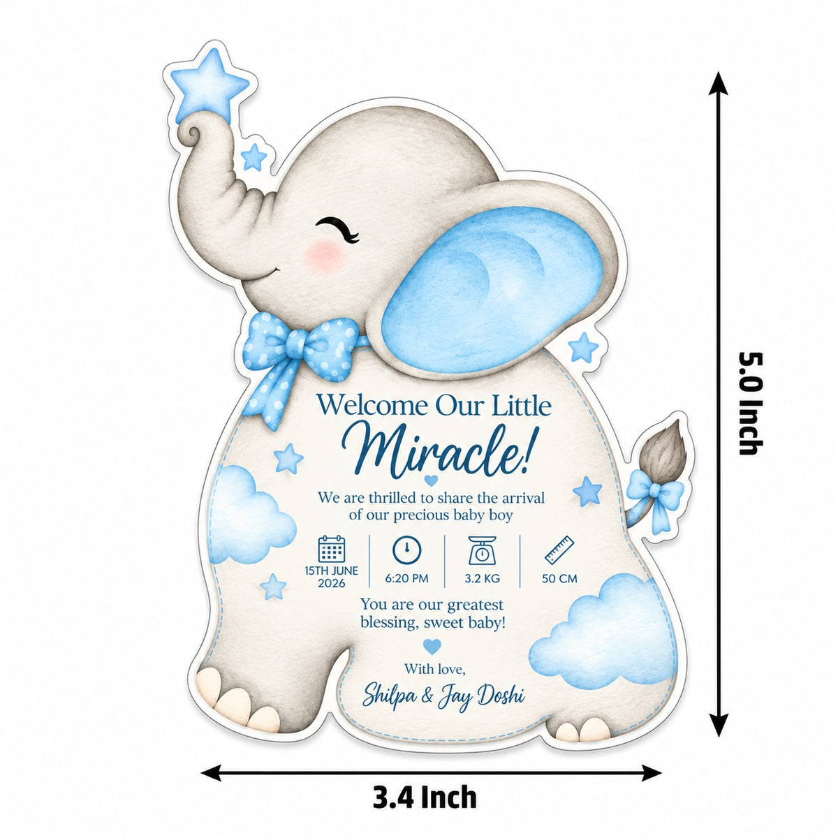 Baby Shower & Birth Announcement Gift Tags in a Sweetest Arrival Design
