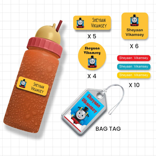 Assorted Shapes Waterproof Labels - Thomas & Friends Theme - Chatterbox Labels-Personalised Waterproof Stickers - Opaque