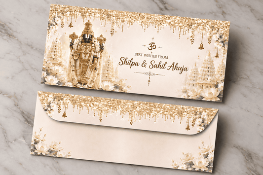 Personalised Money Envelopes - Tirupati Balaji Design