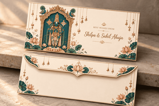 Personalised Money Envelopes - Tirupati Blessings Design