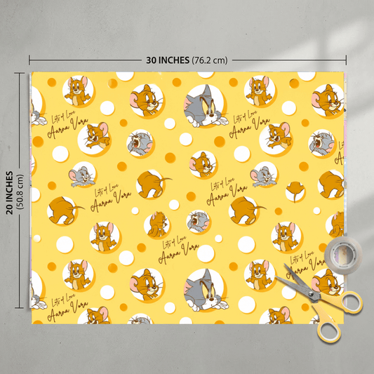 Custom Gift Wrapping Paper for Kids - Tom & Jerry - Chatterbox Labels - Wrapping Paper