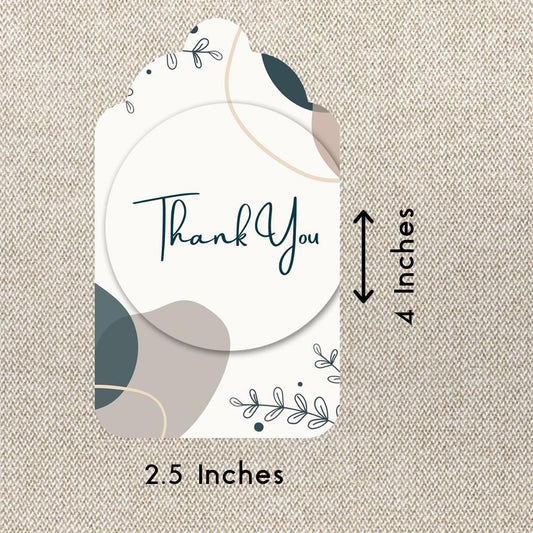Personalised Thank You Cards - Tranquil Foliage - Set of 15 - Chatterbox Labels - Thank You Cards