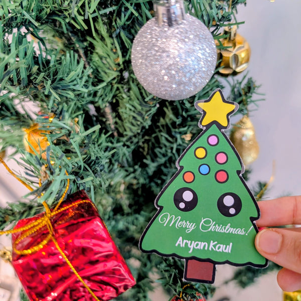 Custom Shape Christmas Gift Tags/Gift Labels - The Little Christmas Tree - Chatterbox Labels - Gift Tags