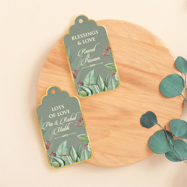 Luxe Personalised Gift Tags - Tropical Gold - Chatterbox Labels-Gift Tags