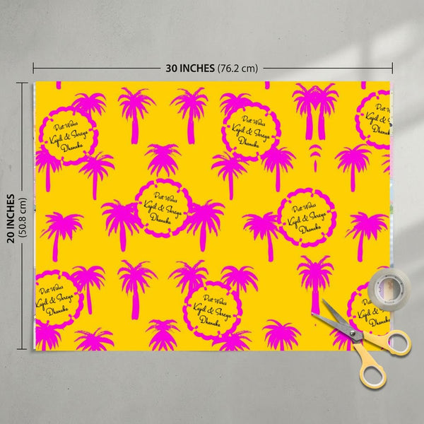 Custom Gift Wrapping Paper - Tropical Glow - Chatterbox Labels - Wrapping Paper