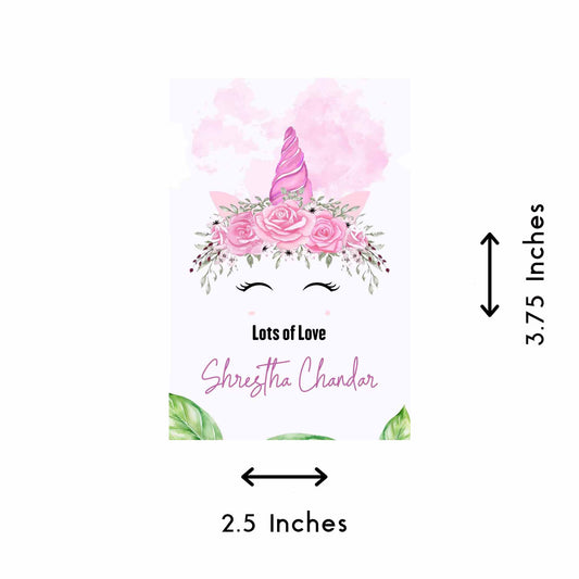 Gift tags / Gift Stickers - Unicorn Floral Crown theme - Chatterbox Labels - Gift Tags