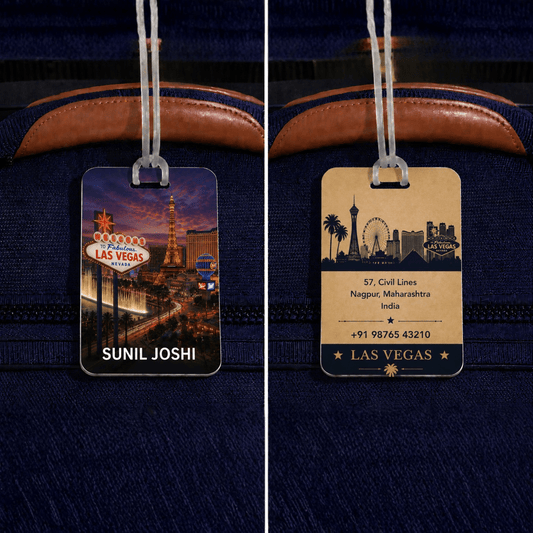 Personalised Luggage Tags - Las Vegas - Chatterbox Labels - Luggage Tags