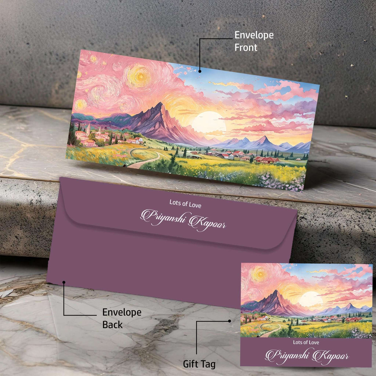 Personalised Money Envelopes - Van Gogh Design - Chatterbox Labels-Envelopes