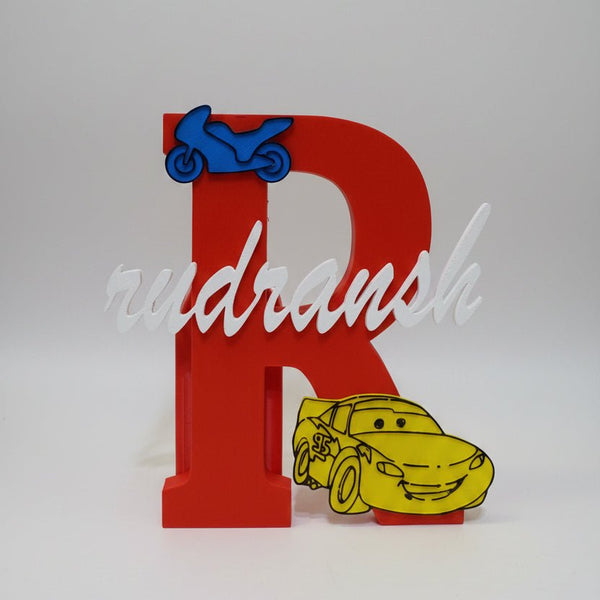 Personalised Name Stand & Pen Holder Vehicles Theme - Chatterbox Labels-3D Printed Gifts