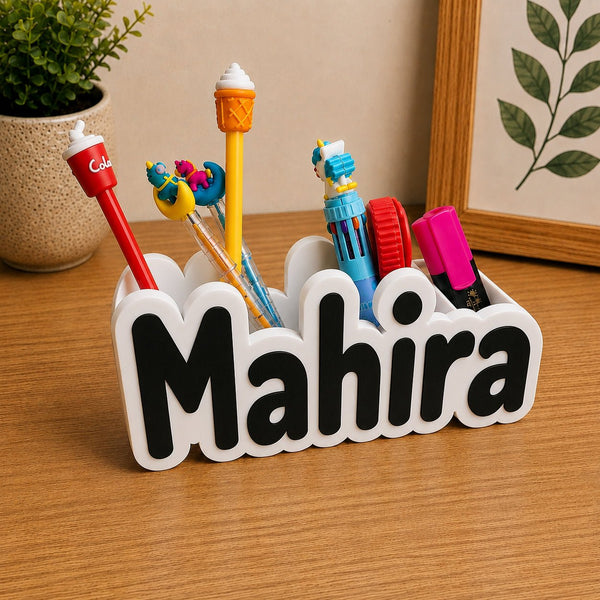 Personalised Name Pen Stand & Desk Organiser - Chatterbox Labels-3D Printed Gifts