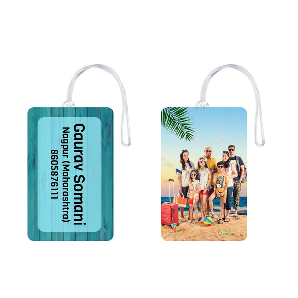 Custom Luggage Tags with Photo and Name - Set of 5