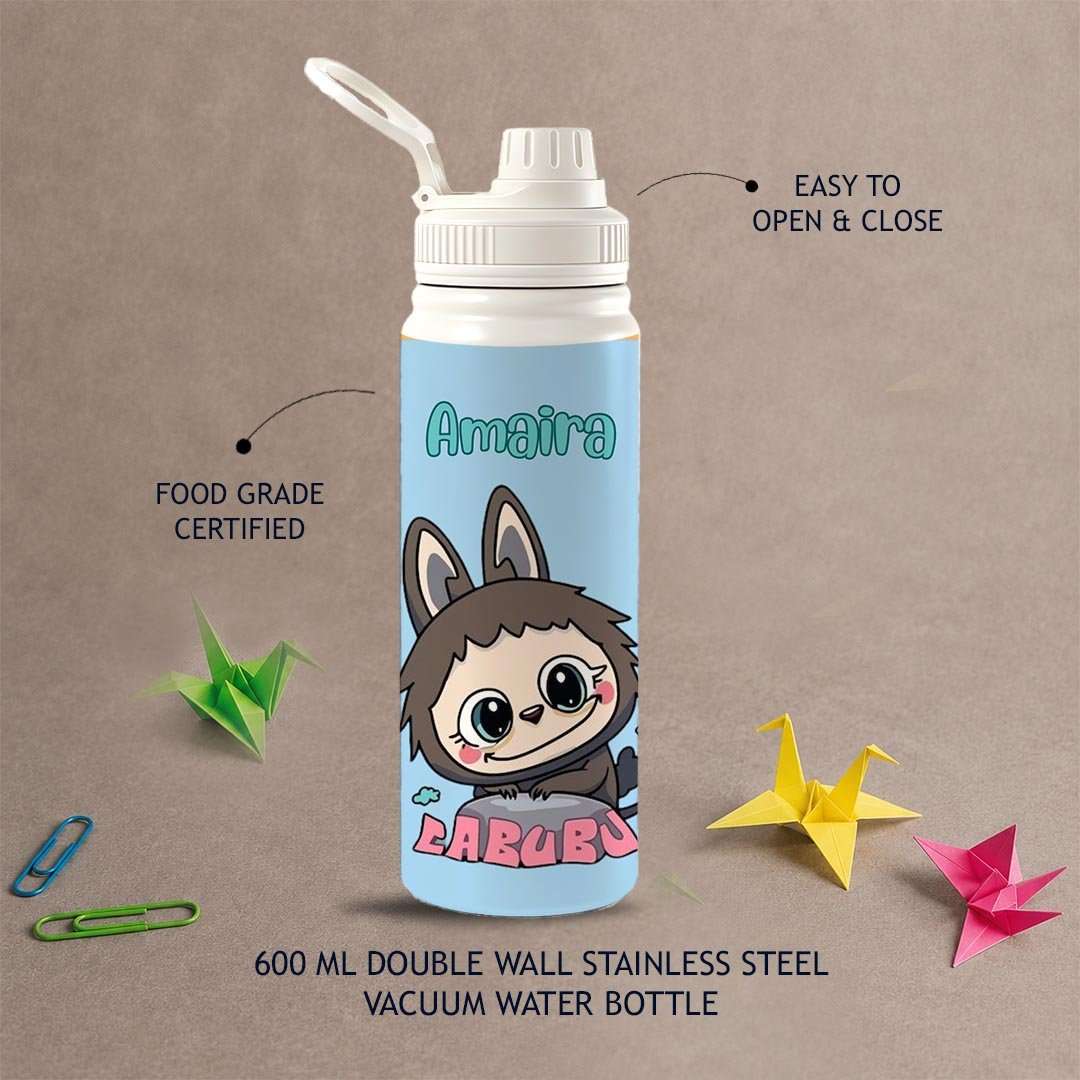 Personalised Stainless Steel Water Bottle - Labubu Design - Chatterbox Labels-Water Bottle