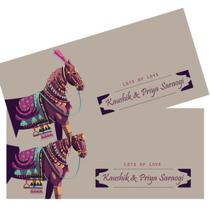 Personalised Money Envelopes - Wedding Horse Theme - Set of 20 Chatterbox Labels
