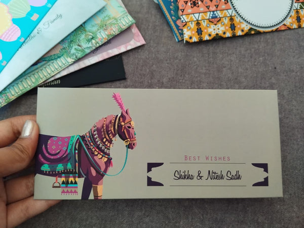 Personalised Money Envelopes - Wedding Horse Theme - Chatterbox Labels - Envelopes