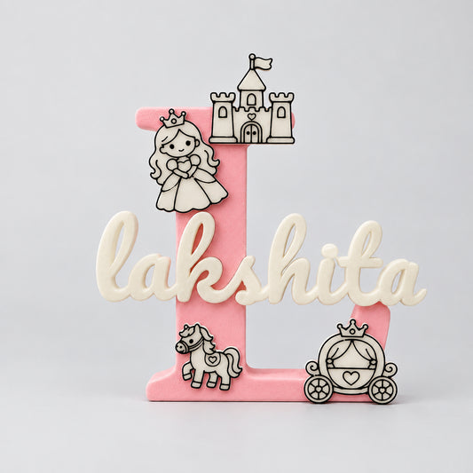 Princess Theme Personalised Name Stand Glow In The Dark