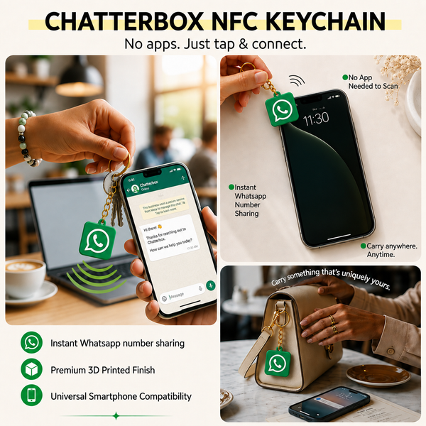 Custom 3D Printed NFC Whatsapp Keychain