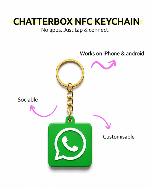 Custom 3D Printed NFC Whatsapp Keychain
