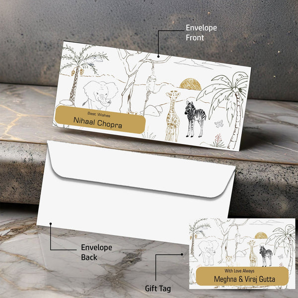 Personalised Money Envelopes - Wildlife Theme - Set of 20 - Chatterbox Labels-Envelopes