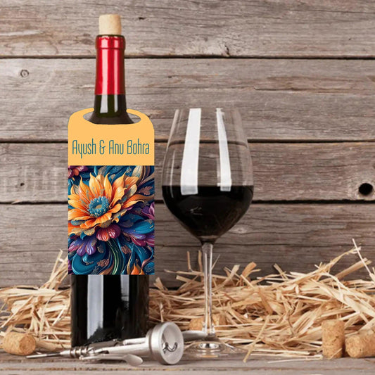 Wine Bottle Neck Tag - Floral Fusion - Set of 10 - Chatterbox Labels - Wine Gifting