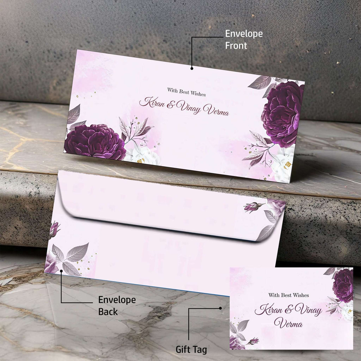 Personalised Money Envelopes - Winter Garden - Chatterbox Labels-Envelopes