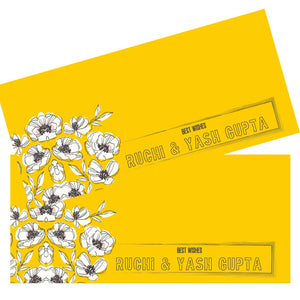 Personalised Money Envelopes - Yellow Blossom - Set of 20 Chatterbox Labels