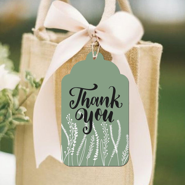 Personalised Thank You Cards - Zen In Green - Set of 15 Chatterbox Labels