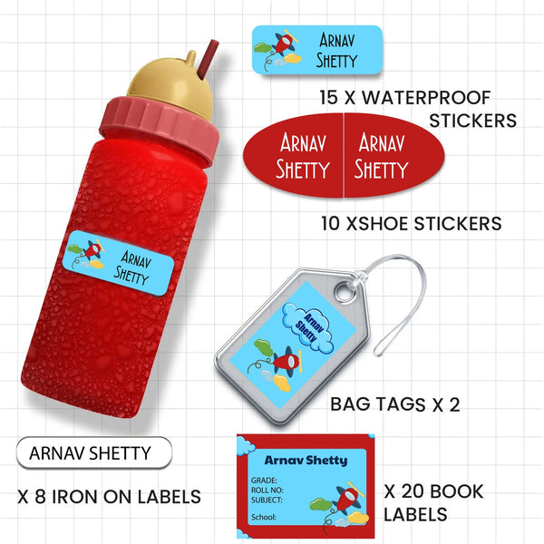 All You Need Pack - Set of 55 pieces - CARS & WHEELS - Chatterbox Labels - Value Packs