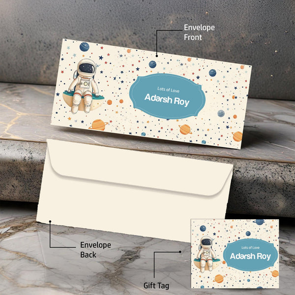 Personalised Money Envelopes - Little Astronaut - Set of 20 - Chatterbox Labels - Envelopes